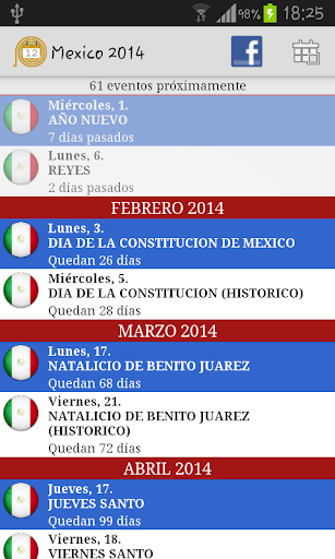 【免費生產應用App】Calendario Feriados Mexico-APP點子