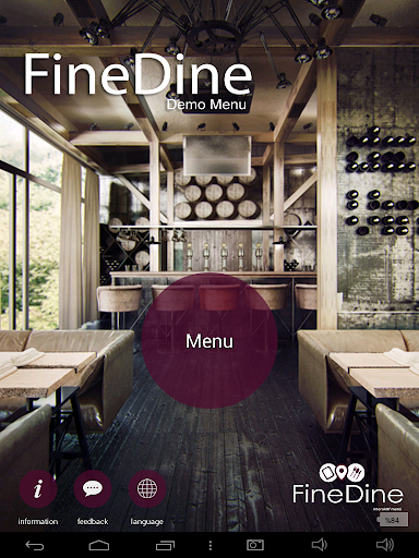 FineDine Tablet Menu