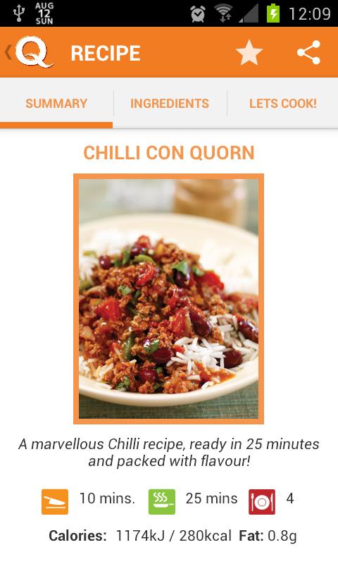 Quorn Vegetarian Recipes Screen 3