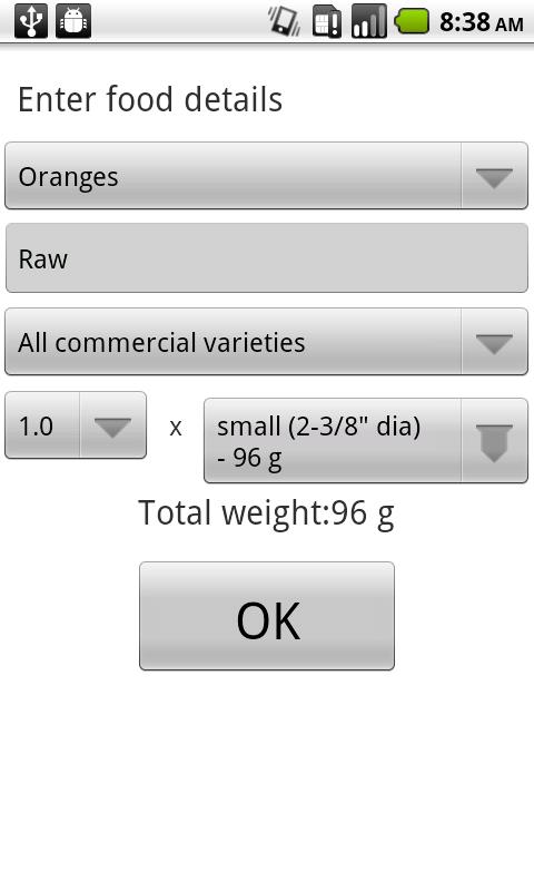 Diet Master App Screen 2