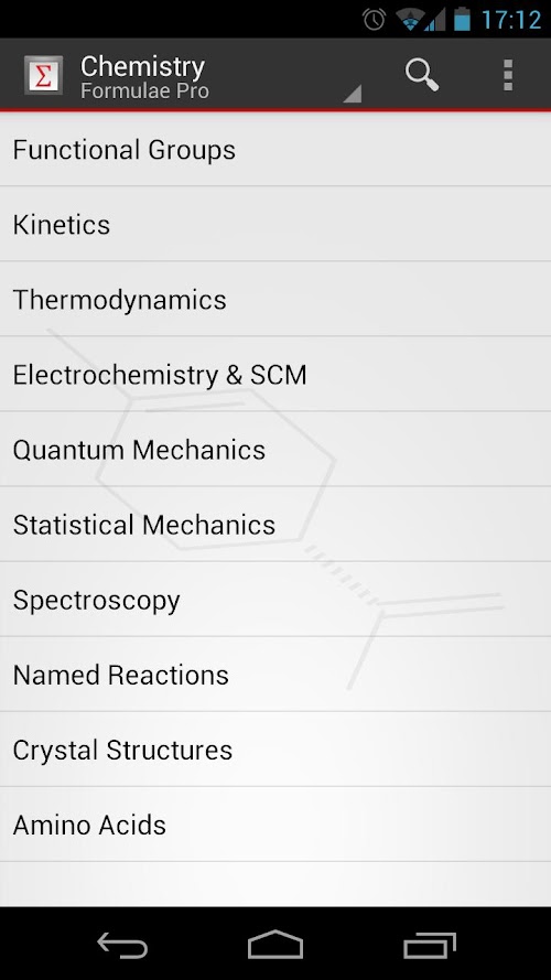 Android application Formulae Pro screenshort