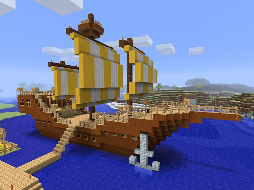 Wallpaper of Minecraft Ships