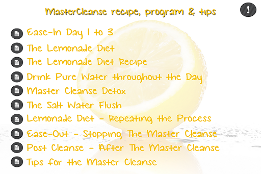 Master Cleanse diet detox