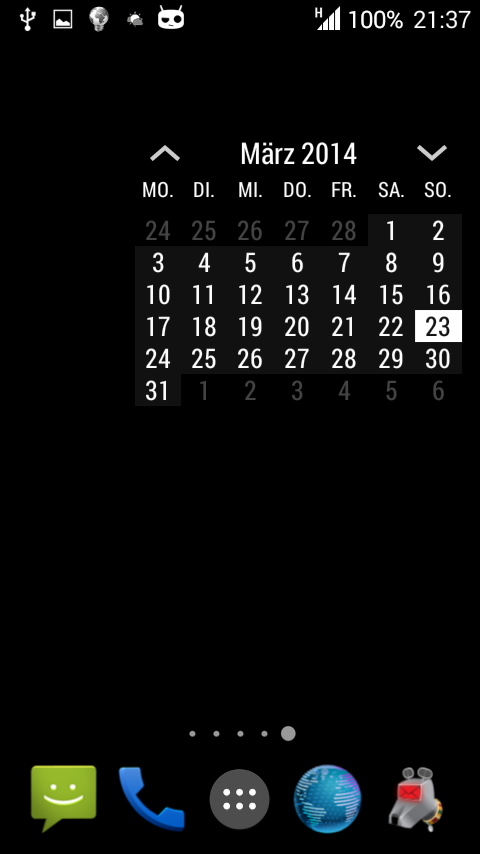 Android application Month Calendar Widget screenshort