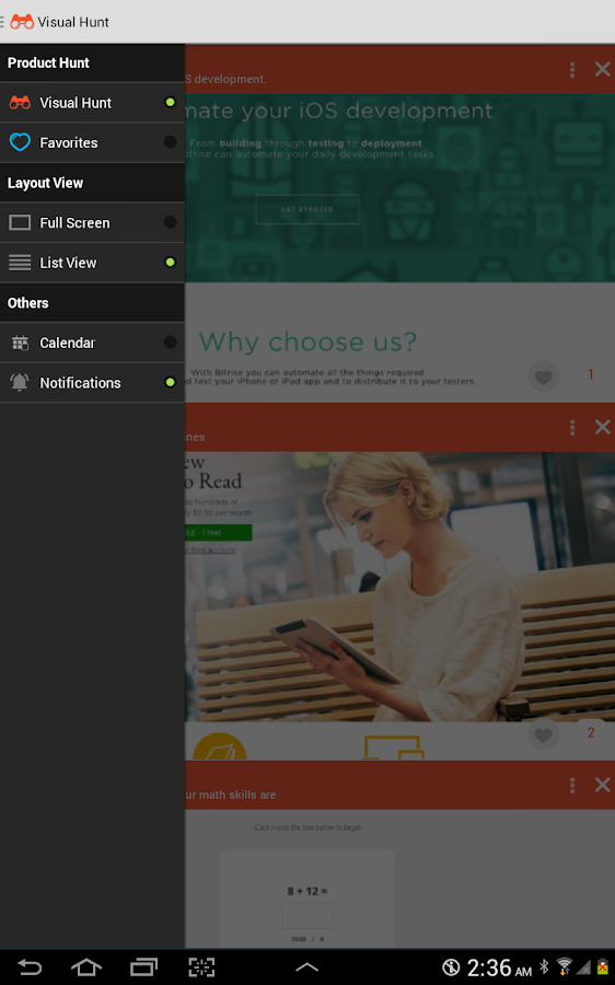    Visual Hunt for Product Hunt- screenshot  
