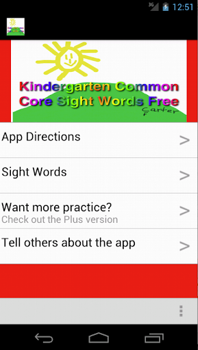 Kindergarten CC SightWord Free
