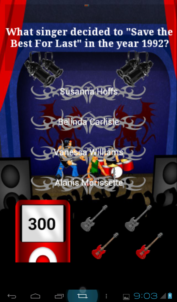 90s Music Trivia Screen 3