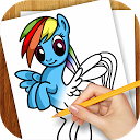 Learn to Draw Little Pony mobile app icon