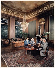 Portret van Hans Kombrink, Irene Vorrink, Marcel van Dam en Ger Klein