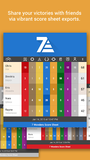 7 Wonders Score Sheet