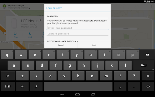   Android Device Manager- screenshot thumbnail   