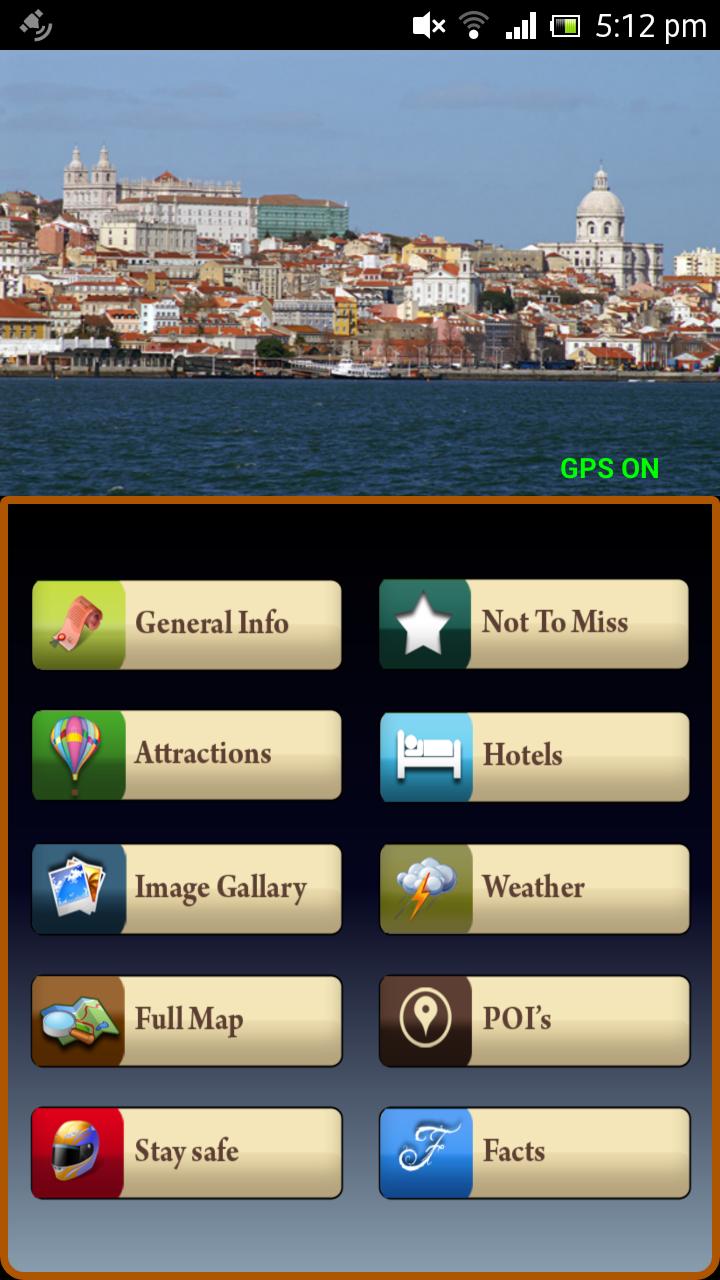 Lisbon Offline Travel Guide Screen 1