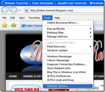 internet option