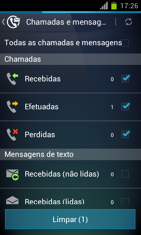 Limpador de memória e cache - screenshot