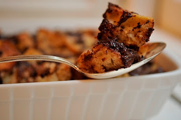 Bourbon Chocolate Bread Pudding