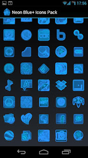 Neon Blue+ Icons Pack - ADW GO(圖3)-速報App