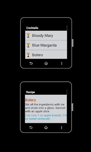 Cocktails for SmartWatch 2