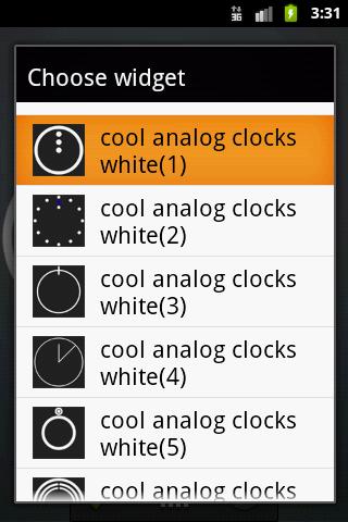Cool analog clocks white Screen 3