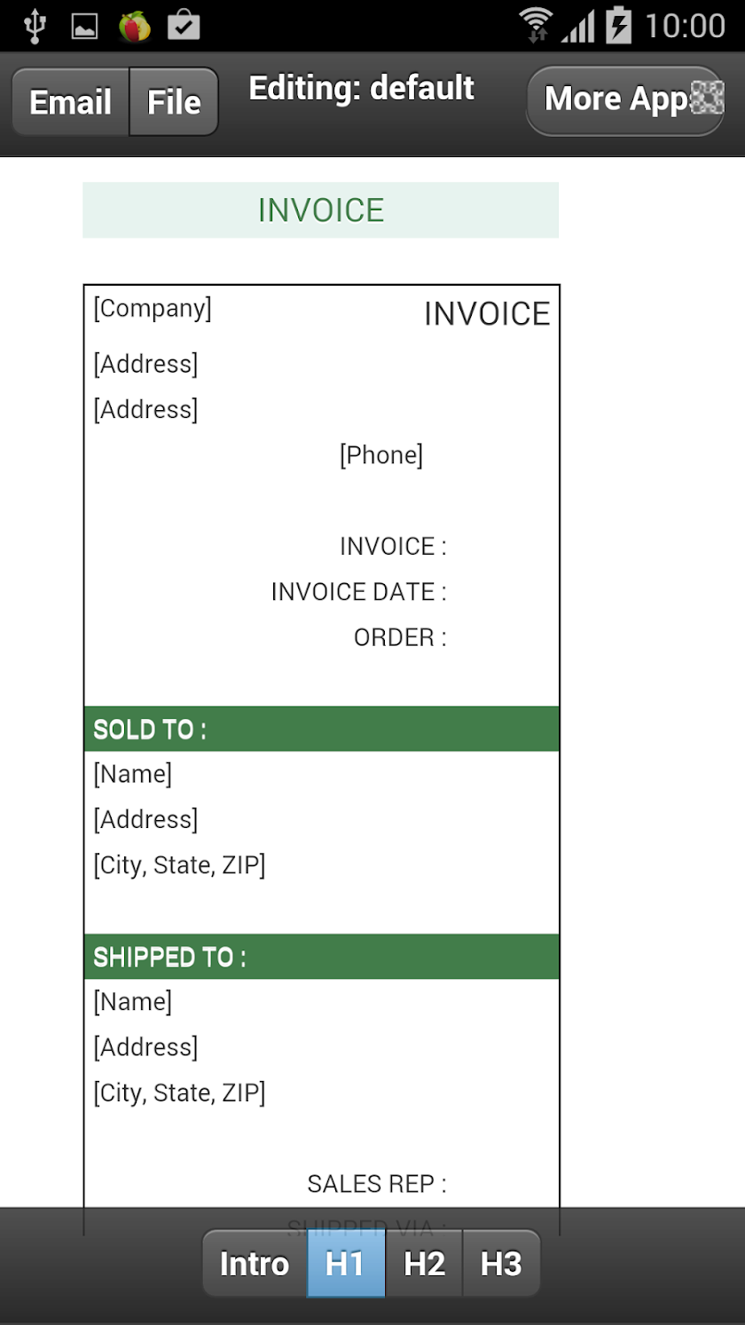 Invoices Suite Screen 2