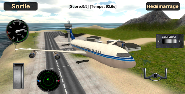 Capture d'ecran de l'application Android Flight Simulator: Fly Plane 3D