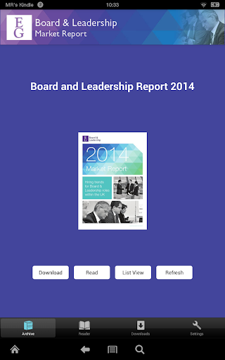 EG Board Leadership Report