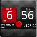FlipClock AhMan RED 4×2 logo