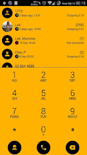 Dialer theme Flat Amber - náhled