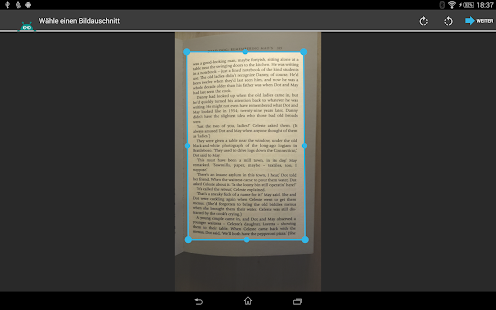 Texterkennung mit der Textfee Screenshot