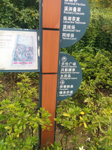 滨江公园指示牌