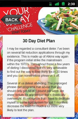 30 Day Diet Plan