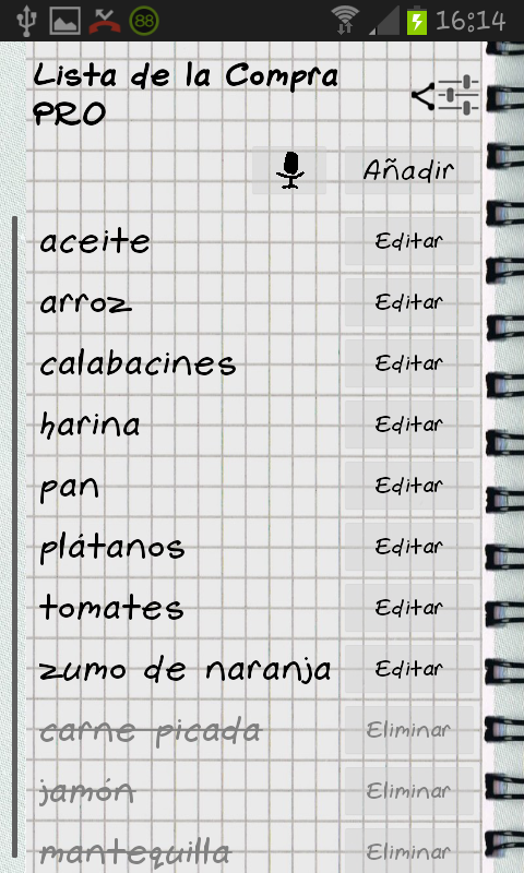 Android application Shopping List Voice Input PRO screenshort
