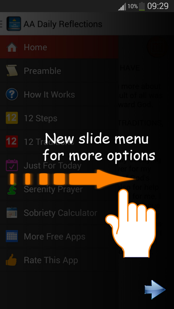 AA Daily Reflections Screen 2