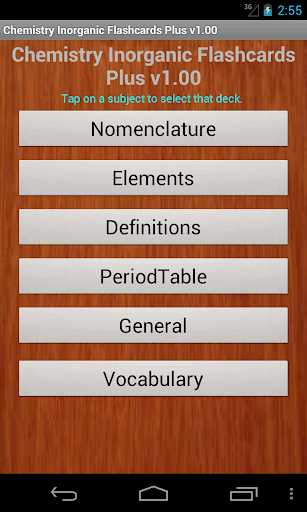 Chemistry Inorganic Flashcard+