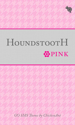 Pink Houndstooth Theme GO SMS