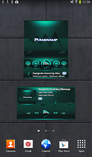Poweramp widget - BLACK Mint