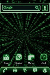 ADW Theme Green Glow Code Pro poster 1