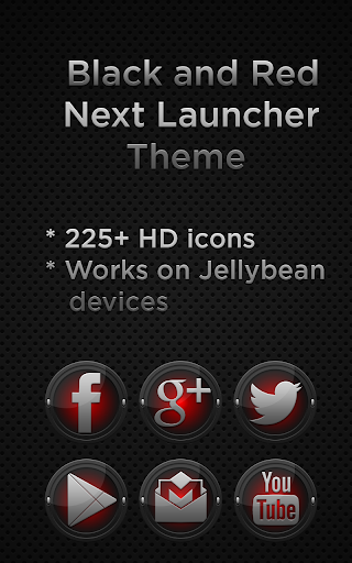 Next Launcher Black Red Theme