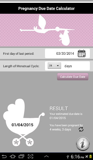 Pregnancy Due Date Calculation