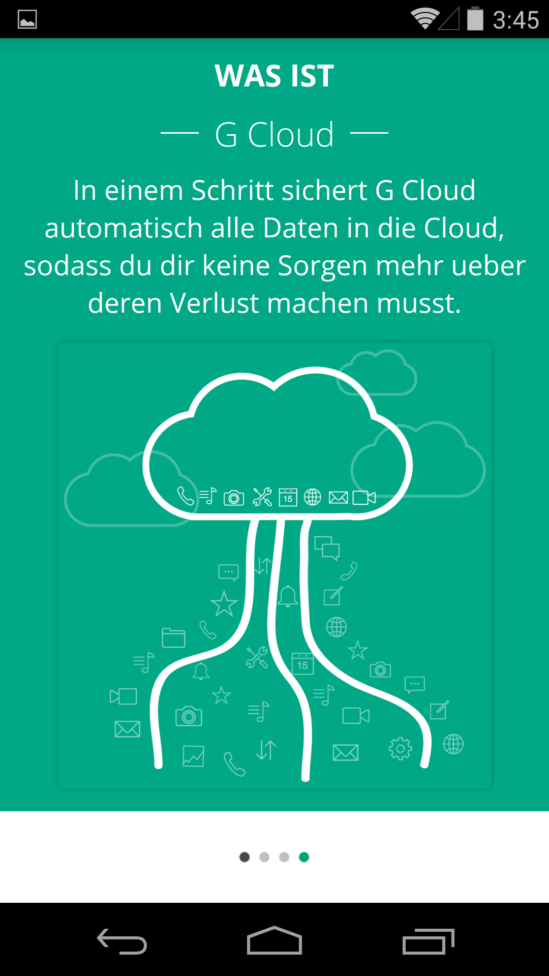 Android application G Cloud Backup screenshort