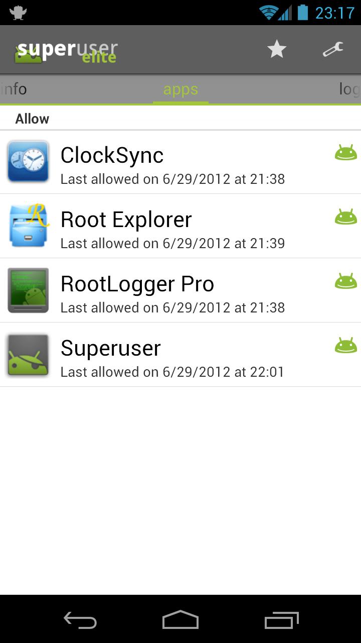 Superuser Screen 1