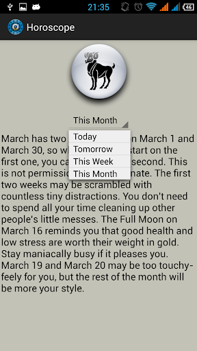 Daily horoscope