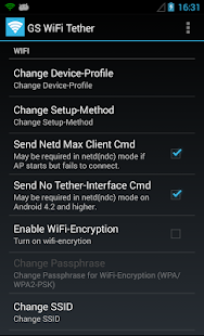 NetTether (WIFI Sharing) Screenshots 0