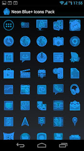 Neon Blue+ Icons Pack - ADW GO(圖2)-速報App