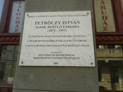 Petróczy István emléktábla