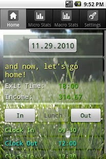 LetMeGoHome Lite: a work clock Screenshots 0