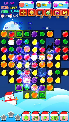 【免費休閒App】Christmas Fruit Clash-APP點子