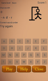 Hangman game upto 3 levels poster 2