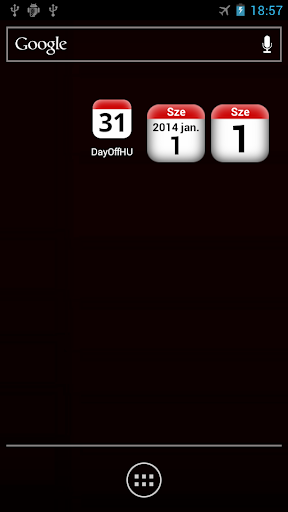 HU holidays calendar widget