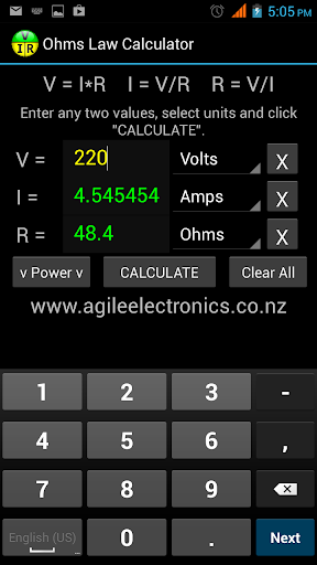 Ohms Law Calculator