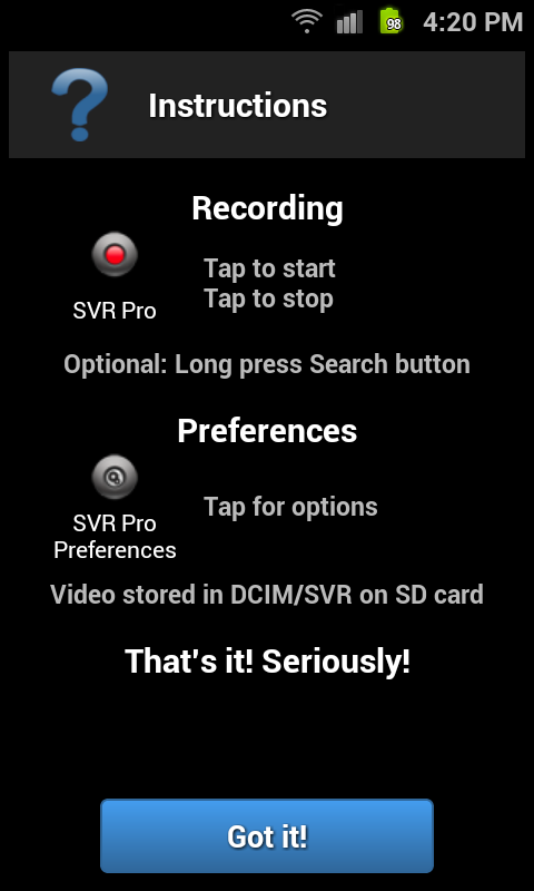 Secret Video Recorder Pro - screenshot